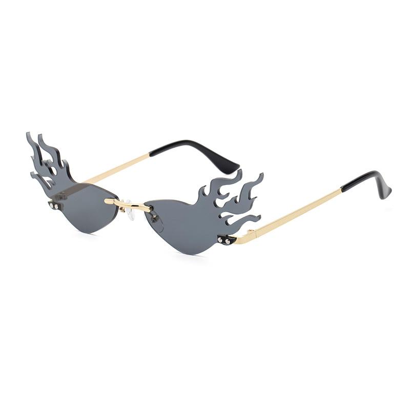 Sunglasses Female Flame Exaggerated Shape Cool Sunglasses Female Tide Ball Funny Little Fish Glasses