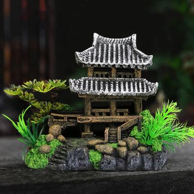 Simulation Decoration Fish Tank Ornament Ornament Resin Aquarium Ornament Fish Tank Landscape House Model Aquarium Ornament New