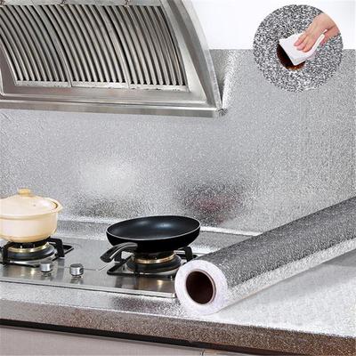 DIY Waterproof Oil Proof Aluminum Foil Self Adhesive Wall Sticker Stove Cabinet