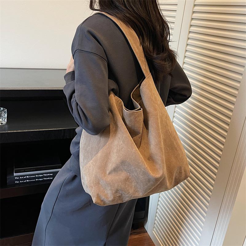 Large Capacity Leopard Print Bag Women's Fashion Versatile Shoulder Bag Retro Casual Commuter Tote Bag