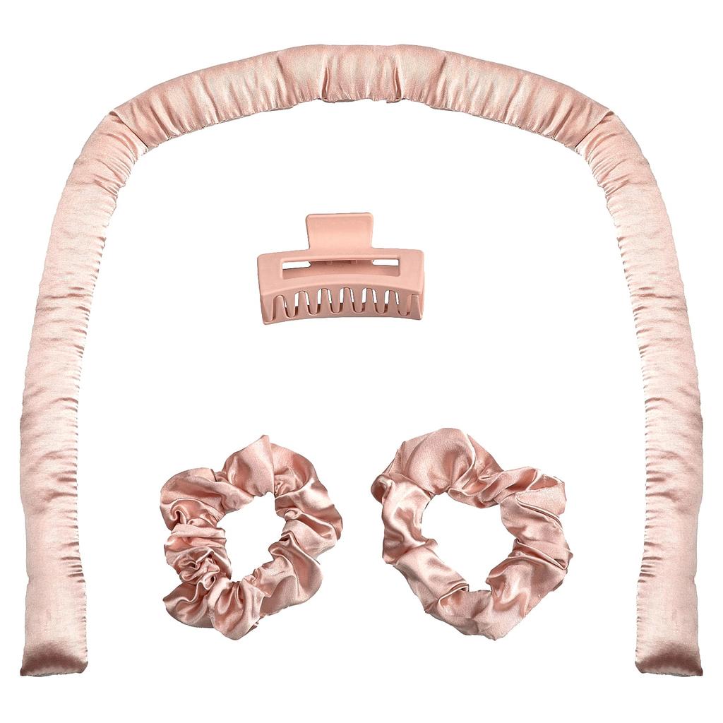 Heatless Satin, Hair Curling Set, Blusher, 4 Pieces