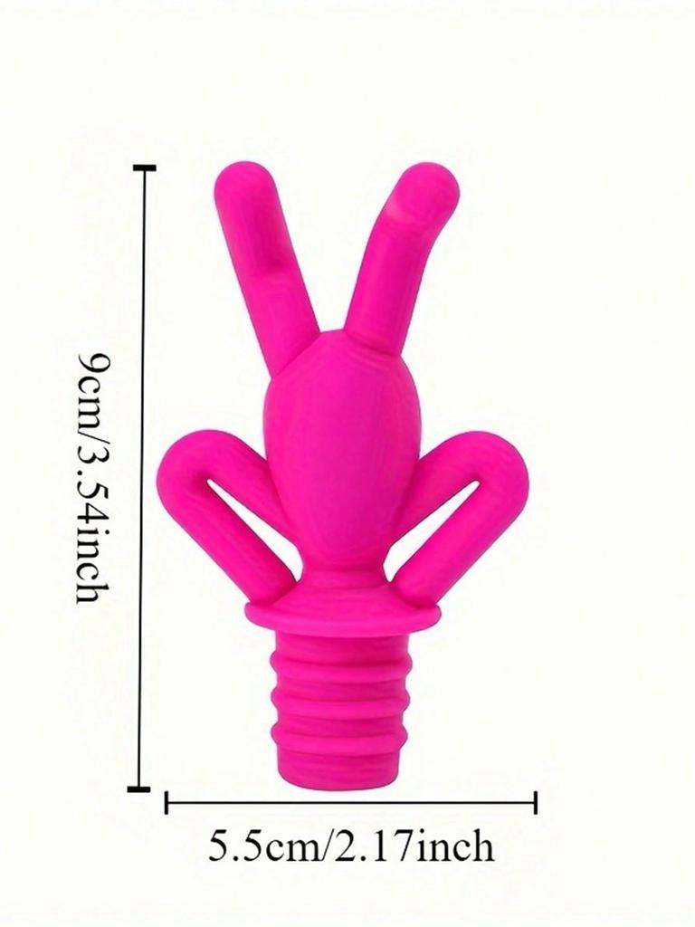 1/2 Creative inverted silicone figurine shaped wine/champagne bottle stopper | Airtight fresh-keeping device can be inverted.