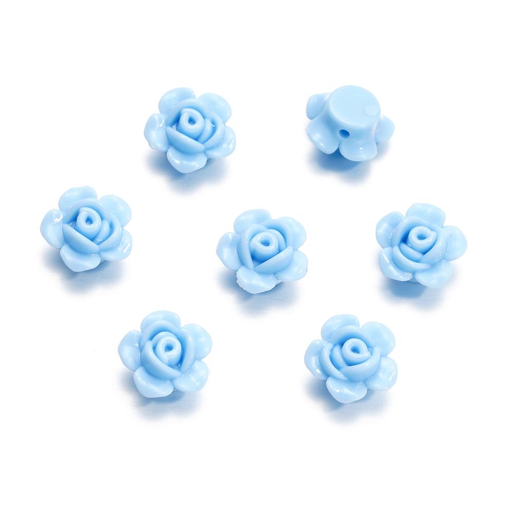 40Pcs/Lot 7.5*12.5*12.7mm Acrylic Small Flower Loose Spacer Beads for DIY Jewelry Making Necklace Bracelet Findings Accessories