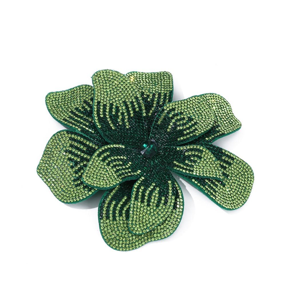 Sparkling Flower Brooch Fabrics DIY Craft Sewing Supplies Sew-On Applique Bag Decoration