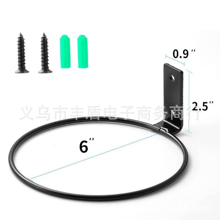 Wall-Mounted Metal Ring for Hanging Floral Plant Support and Flower Pots