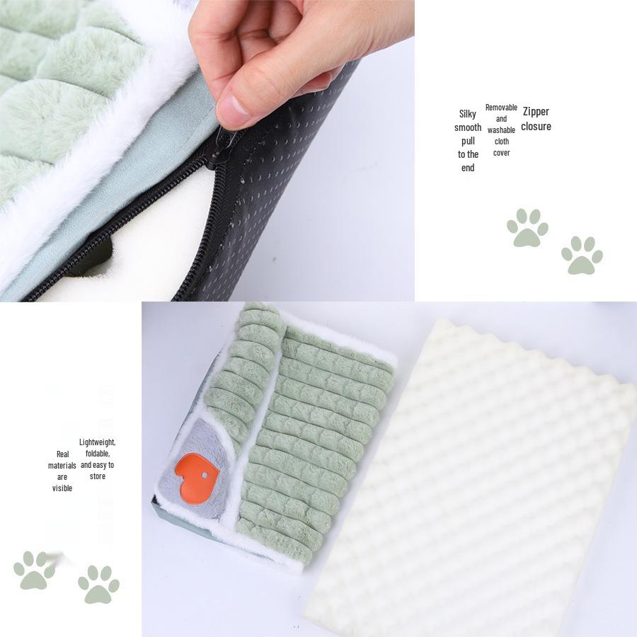Four Seasons Thickened Dog & Cat Bed - Removable, Washable, Comfortable Pet Cushion