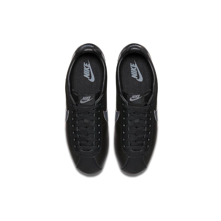 New Nike Classic Cortez Leather Black/Dark Grey White 749571-011