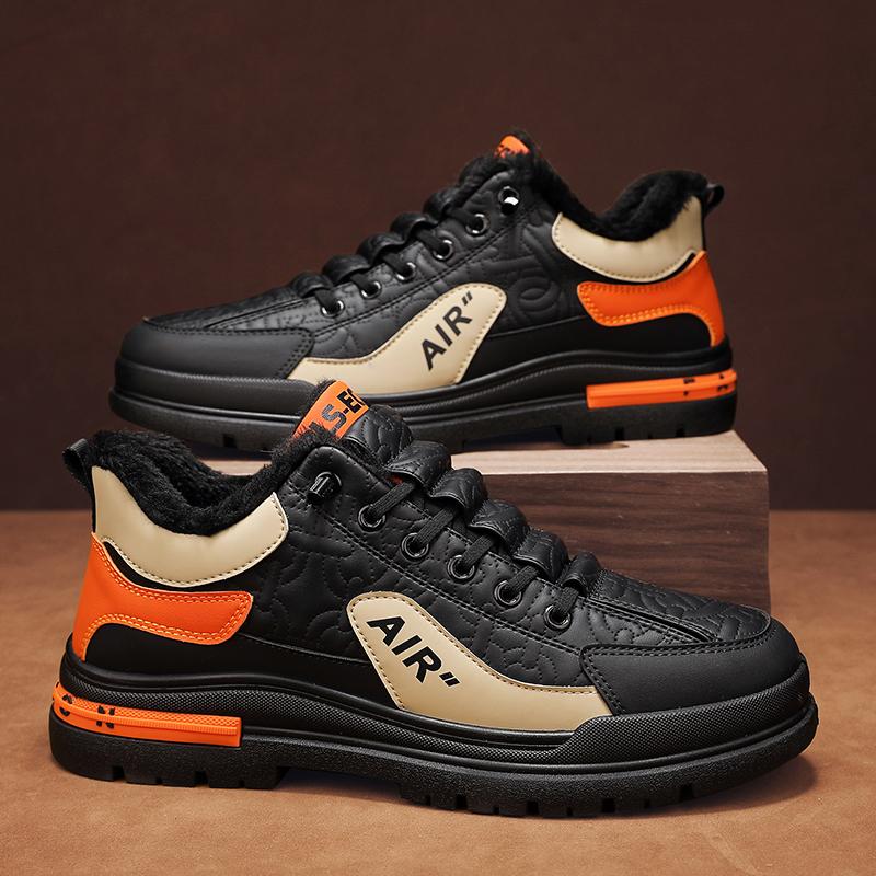 Men's Casual Sneakers Luxury Winter Shoes  Extra Warm Plush Winter Boots for Men Tennis Shoes, Skateboard, High-top Shoes