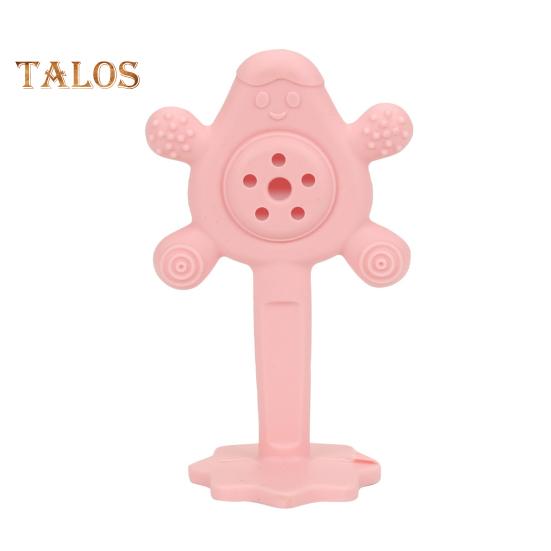 

Детская погремушка, игрушка для прорезывания зубов, погремушка из пищевого силикона для младенцев, удобная для захвата, чистая, развивает моторику, развивает сенсорные навыки у малышей розовый