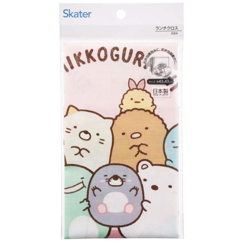 Skater Children's Lunch Cloth, 43x43cm, Made in Japan, Sumikkogurashi Mole House Design, KB4-A