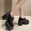Damen Sommer Neue Mode Metallschnalle Designer High Heels Outdoor Lässig Bequem Partykleid Damen Mary Jane Schuhe