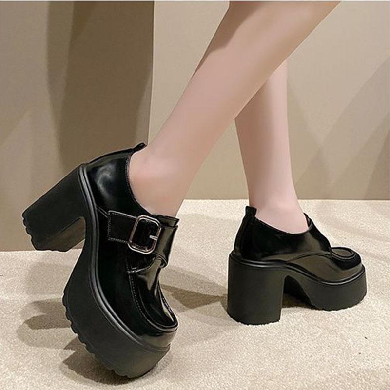 Damen Sommer Neue Mode Metallschnalle Designer High Heels Outdoor Lässig Bequem Partykleid Damen Mary Jane Schuhe