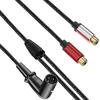 2RCA Male to 3Pin Female Sound Unbalanced Cable 3Pin to Double 2RCA Male Splitter Patching Cord Microphone Cable