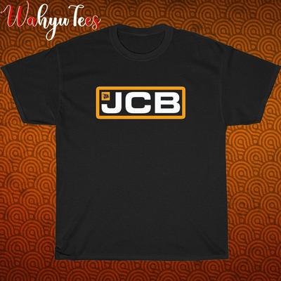 Nouvelle!  Logo JCB Noir  Gris  Marine  Blanc Taille S-5XL T-shirt Unisexe