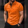 Sommer Europäische und Amerikanische Herrenmode Personalisierter Bedruckter Streetwear Kragen Kurzärmeliges Polo Top