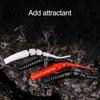 Bass Fishing Lures 50Pcs Bionic Worm Soft Bait, 40MM/0.37g 50MM/0.45g Artificial Lure with Needle Lightweight Baits Tail, Swim for Freshwater