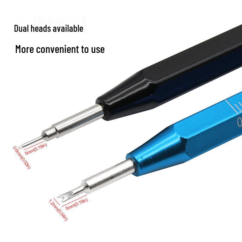 Aluminum Alloy Double-Ended Spring Bar Tool with Scale, Strap Replacement & Removal with Replaceable Bit
