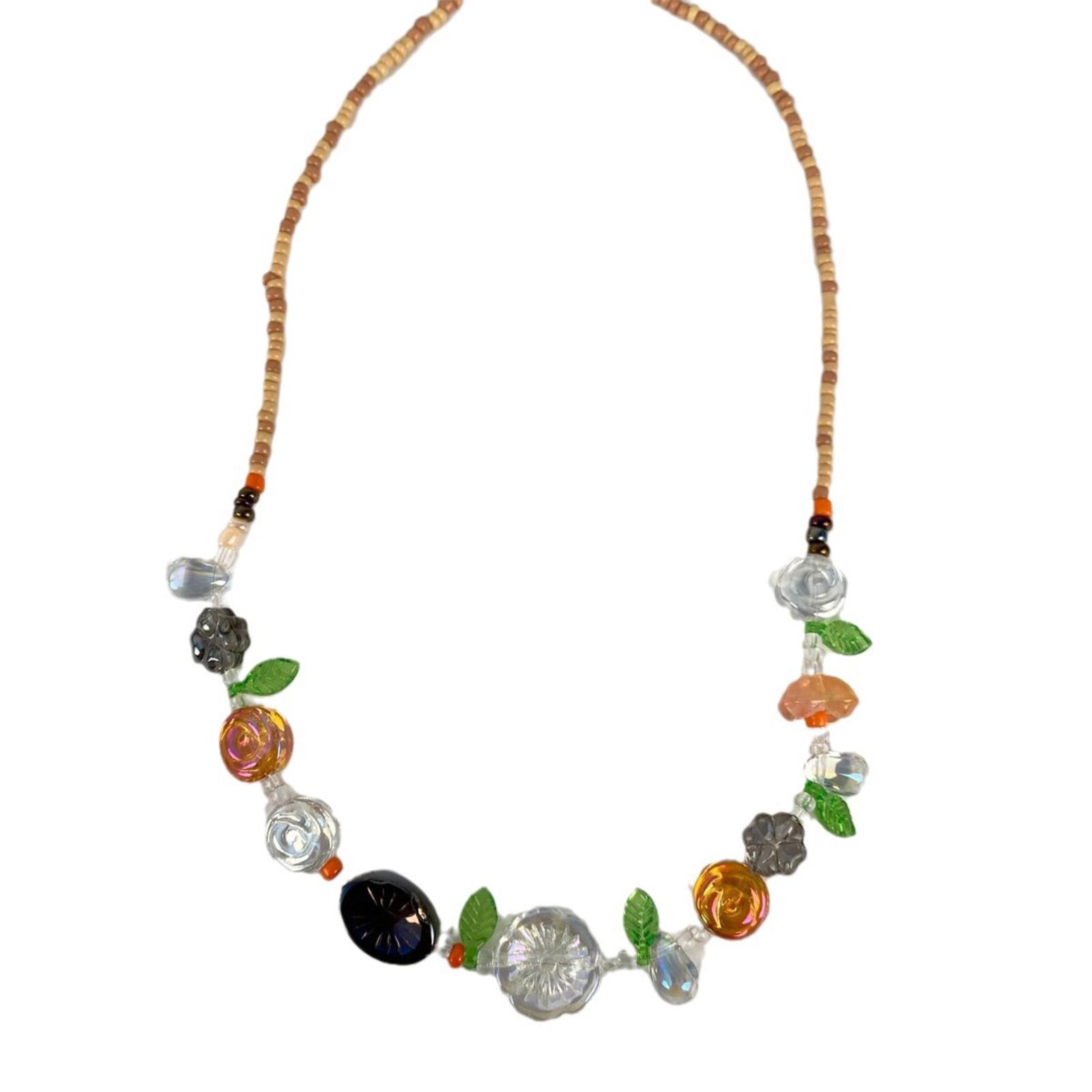 

Plant Beaded Necklace User Resin Material 45cm Adjustable Chain Delicate Design For Daily Wear 1