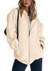 Cross-Border Zipper Hooded Cardigan with Pockets - Casual Long Sleeve Hoodie