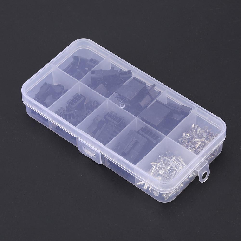 200PCS SM Plug Connector 2 3 4 5PIN Male Female Wire Jumper Pin Header Connector Housing Kit