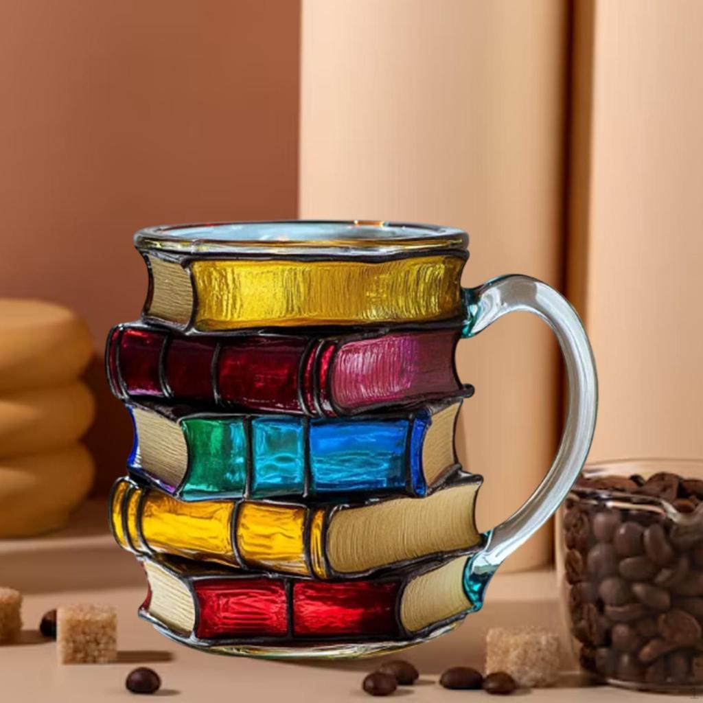 Coffee Cup Imitation Books Container Mug for Bookworms Sturdy Structure And Easy To Handle Suitable