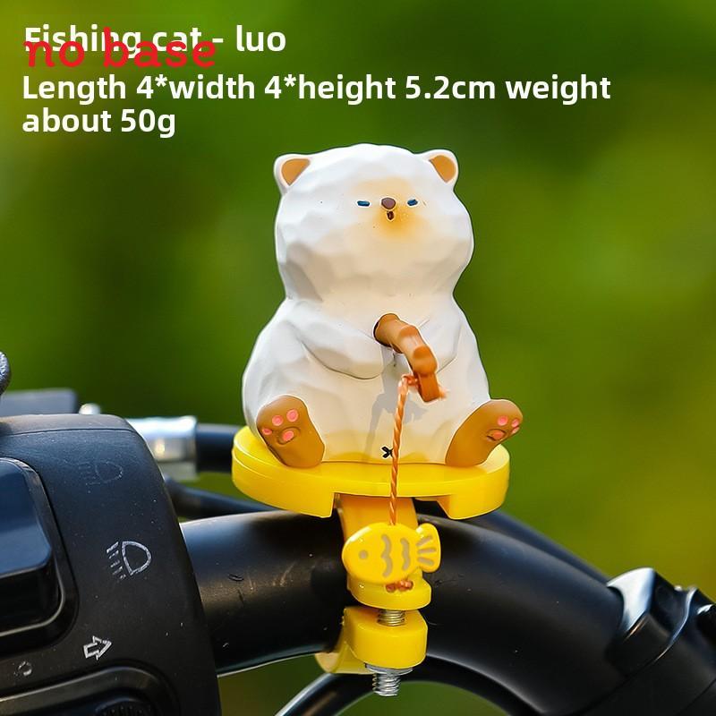 Resin Cat Art Toy With Fishing Motif For Wedding Or Birthday Gift