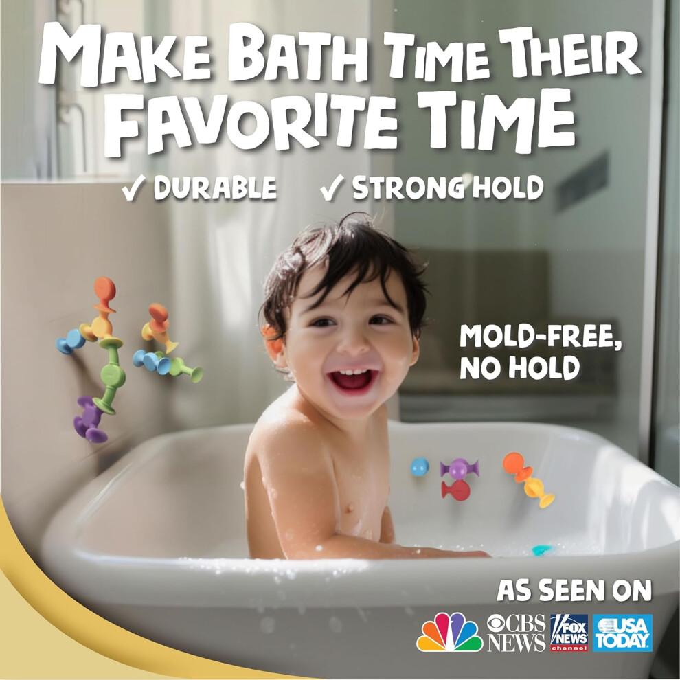 BUNMO Textured Suction Bath Toys 24pcs | Connect, Build, Create