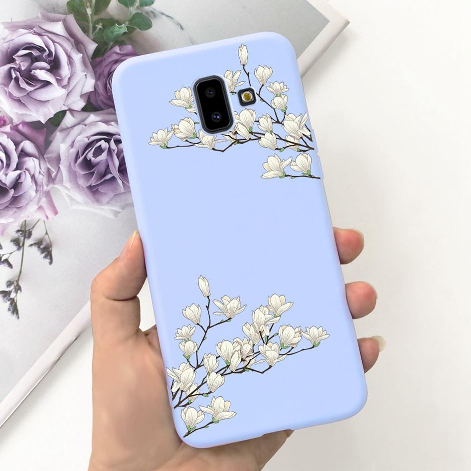 For Samsung Galaxy J4 J6 Plus 2018 Case Popular Flower Soft Silicone Phone Back Cover For Samsung J6Plus J4Plus J610F J415F Capa