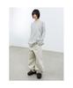 Saendeusaundeu (Unisex) Awning Stripe Long Sleeve T-Shirt Gray