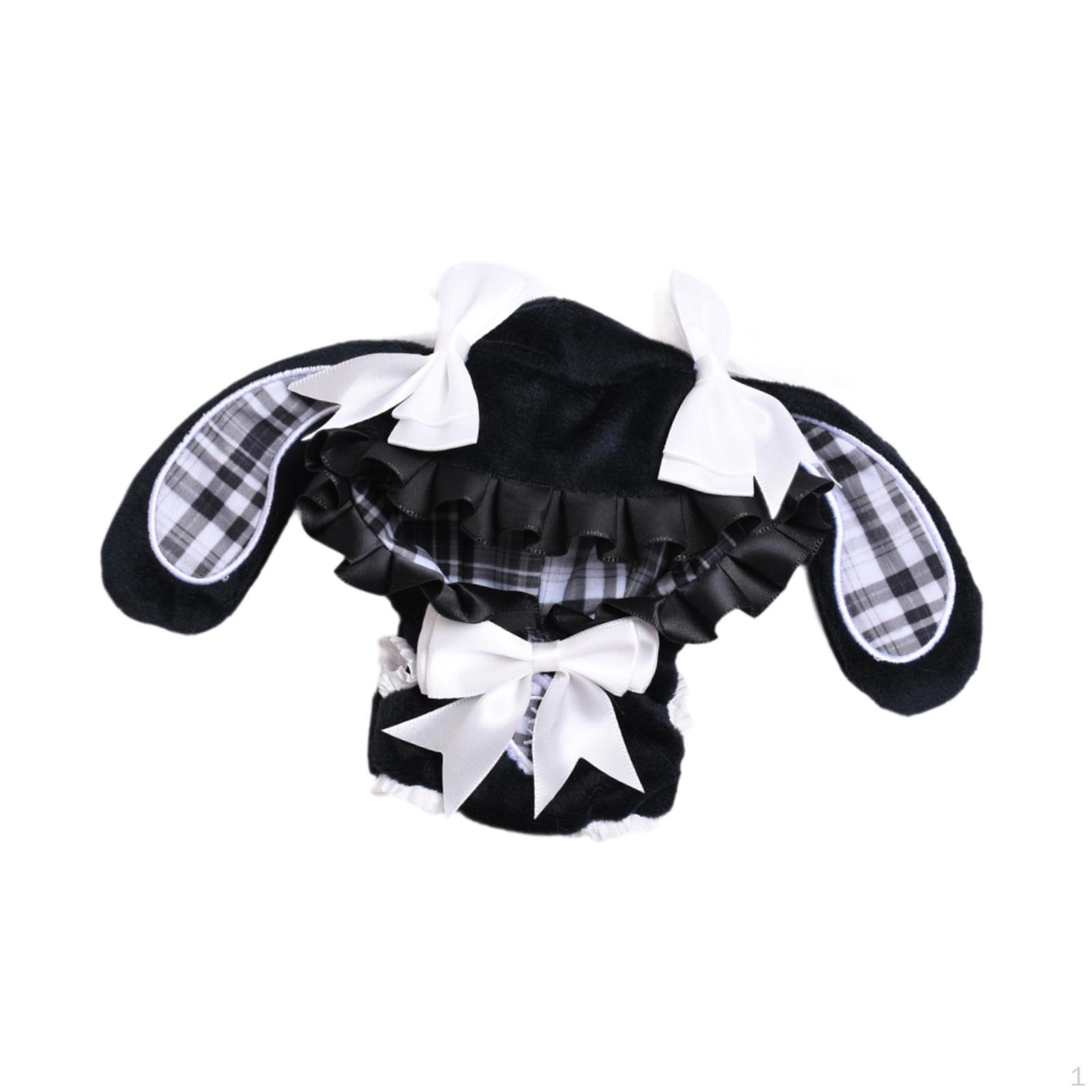 

15/17 см Кукольная одежда Мультяшный боди с капюшоном DIY Мягкий наряд Стильный Образовательный белый