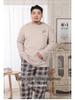 Men's Spring & Autumn Cotton Long Sleeve Pajamas Set for All Ages
