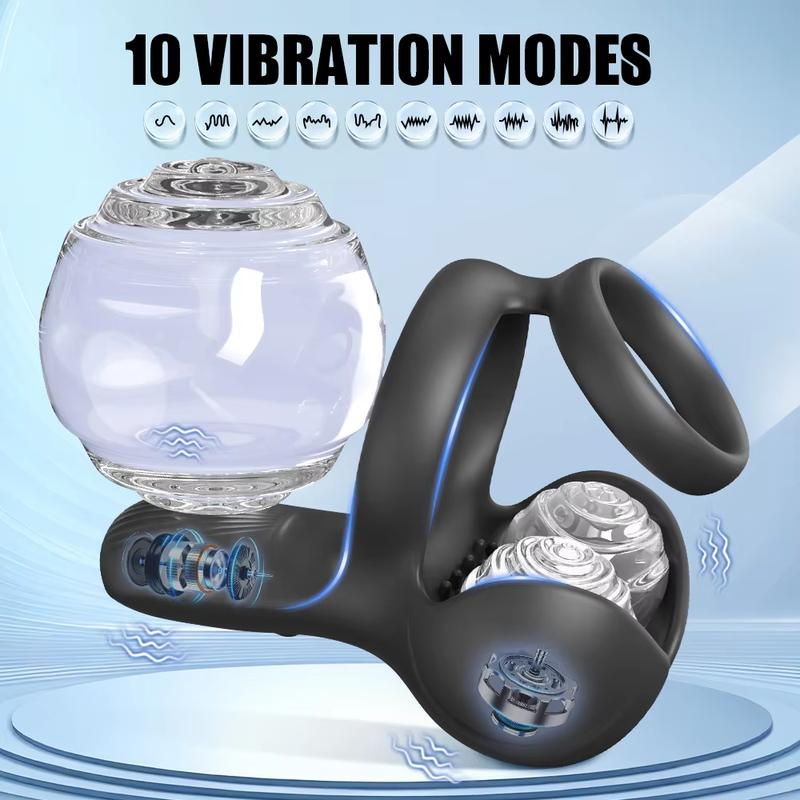 Remote Control Cock Ring for Men Penis Vibrator Male Ejaculation Delay Testicles Perineum Stimulator Massage Sex Toy for Couples