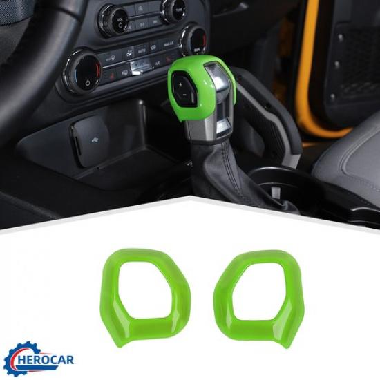 

2x Inner Gear Shift Knob Head Cover Decor Trim for Ford Bronco +Light Green