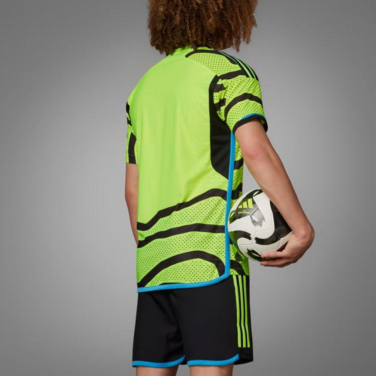 adidas Arsenal 23/24 Vonkajší Autentický Dres s Patchworkovou Potlačou Písmen a Okrúhlym Výstrihom Pánske Topánky Zelený HR6926