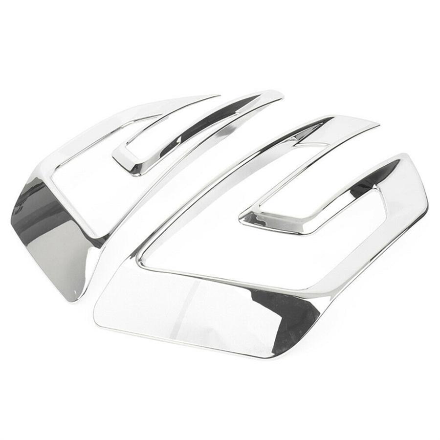 2Pcs Silver Front Fog Lamp Cover Trim Accessories For Ford Explorer 2016-2017 Us