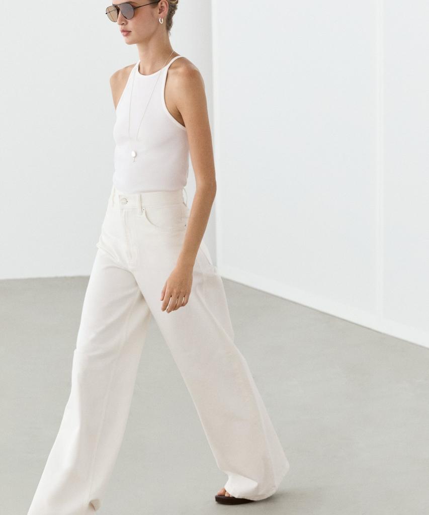 Masimodutti High-Rise Wide-Leg Jeans