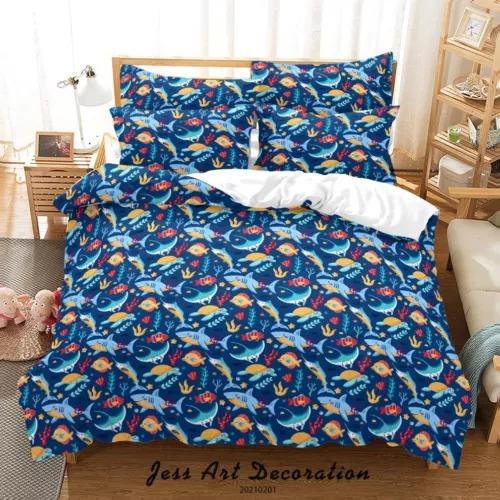 Whale Duvet Cover Set Bed Decoration First Choice Gift Suitable For Children Boys Girls And Adults Soft Warm And Breathable