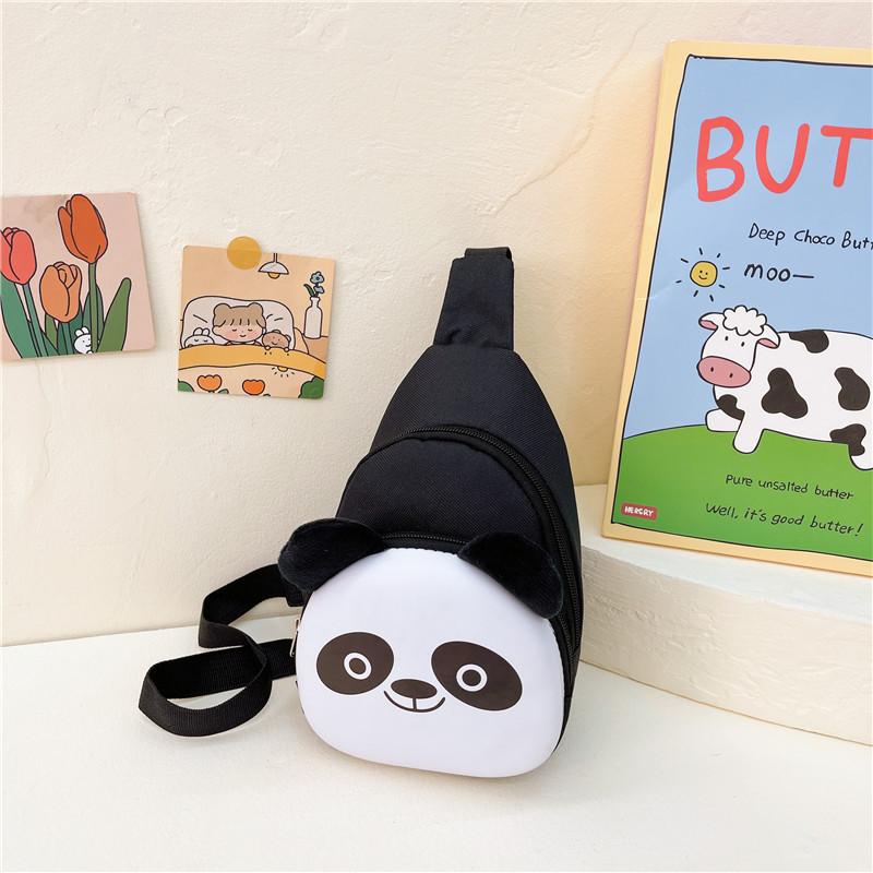 

Очаровательная детская сумка-кроссбоди с мультяшным животным, идеально подходящая для модных детских прогулок чёрный