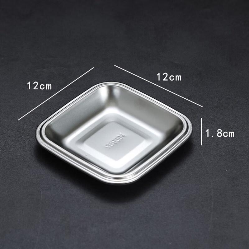 304 Stainless Steel Korean Square Snack Plate