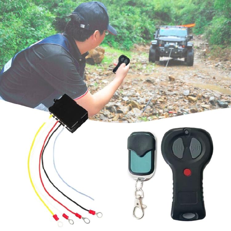 Wasserdichte Fernbedienung mit Schalter, 12 V DC, 433 MHz, drahtlose Seilwinden-Bergung für SUV und ATV