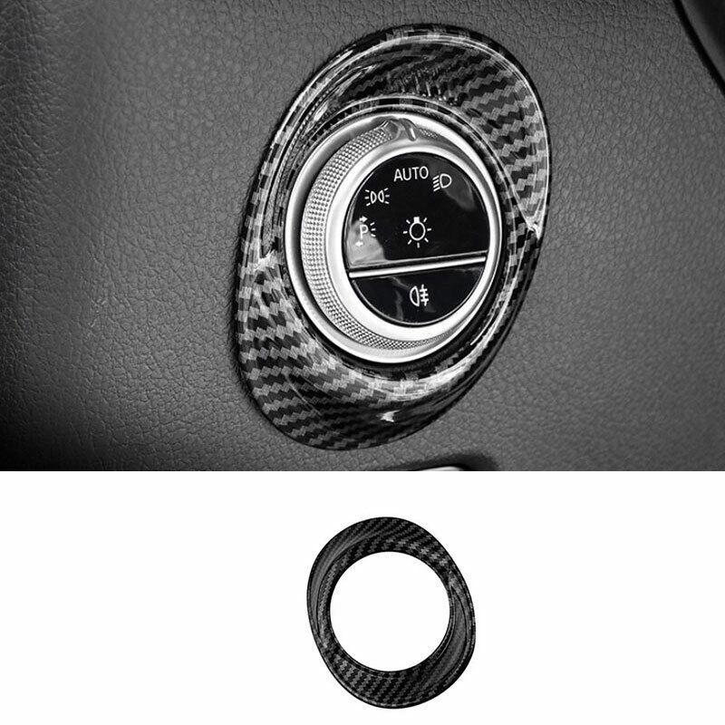 ABS Carbon Fiber Function Control Button Frame Trim For Benz C-Class -