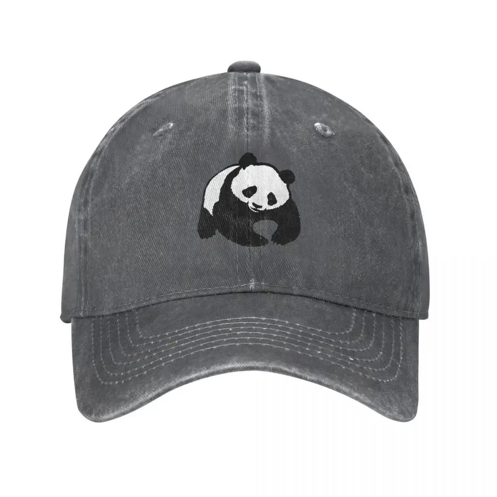WWF Cute Panda Baseball Caps Vintage Distressed Denim World Wide Fund Sun Cap for Unisex Women Outdoor All Seasons Travel Caps Hat