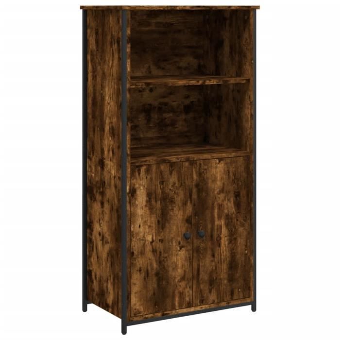 VidaXL Highboard Smoked Oak 62x36x121.5 Cm Engineered Wood 834212