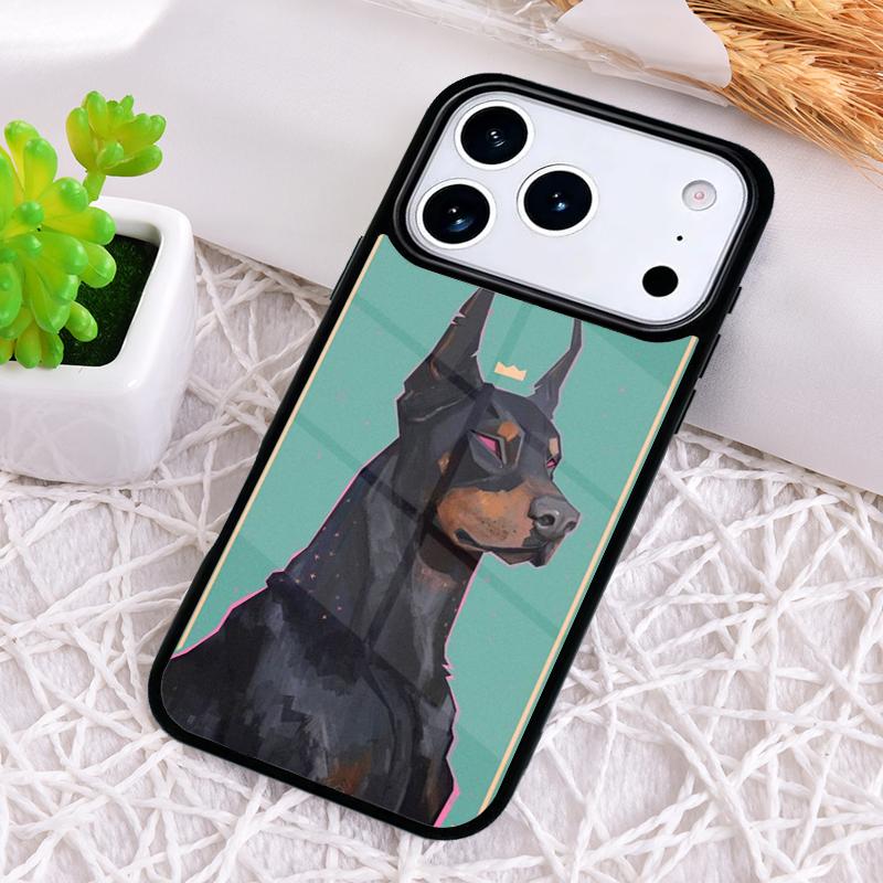 

Animal Doberman Dog Phone Case for iPhone 17 Air 16 15 11 12 14 13 Pro Max Shockproof Cover iPhone17 Pro Max