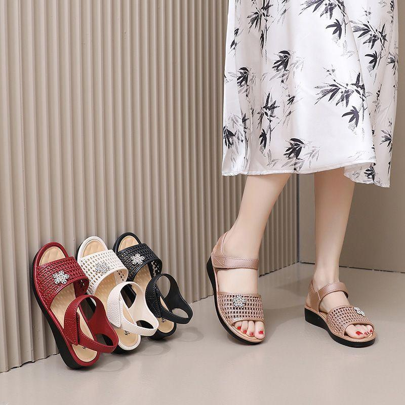 Sommer Outdoor Sandalen für Damen Arbeitsschuhe Dicke Sohle Zwischensohle Rutschfest und Abriebfest Damen Sandalen