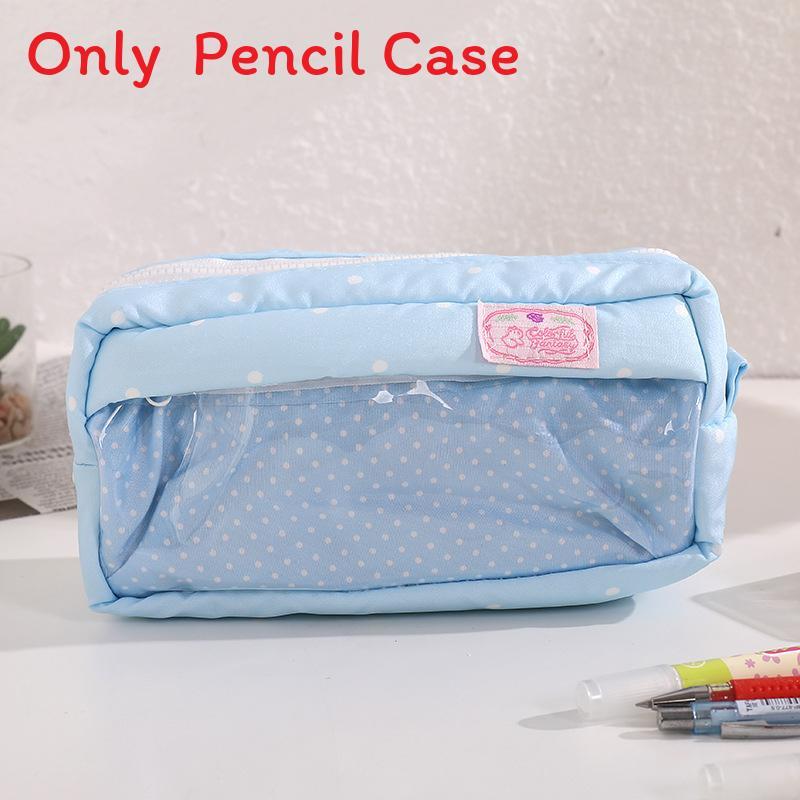 No Ip Pencil Case With Polyester Material And Seethrough Compartment For Students