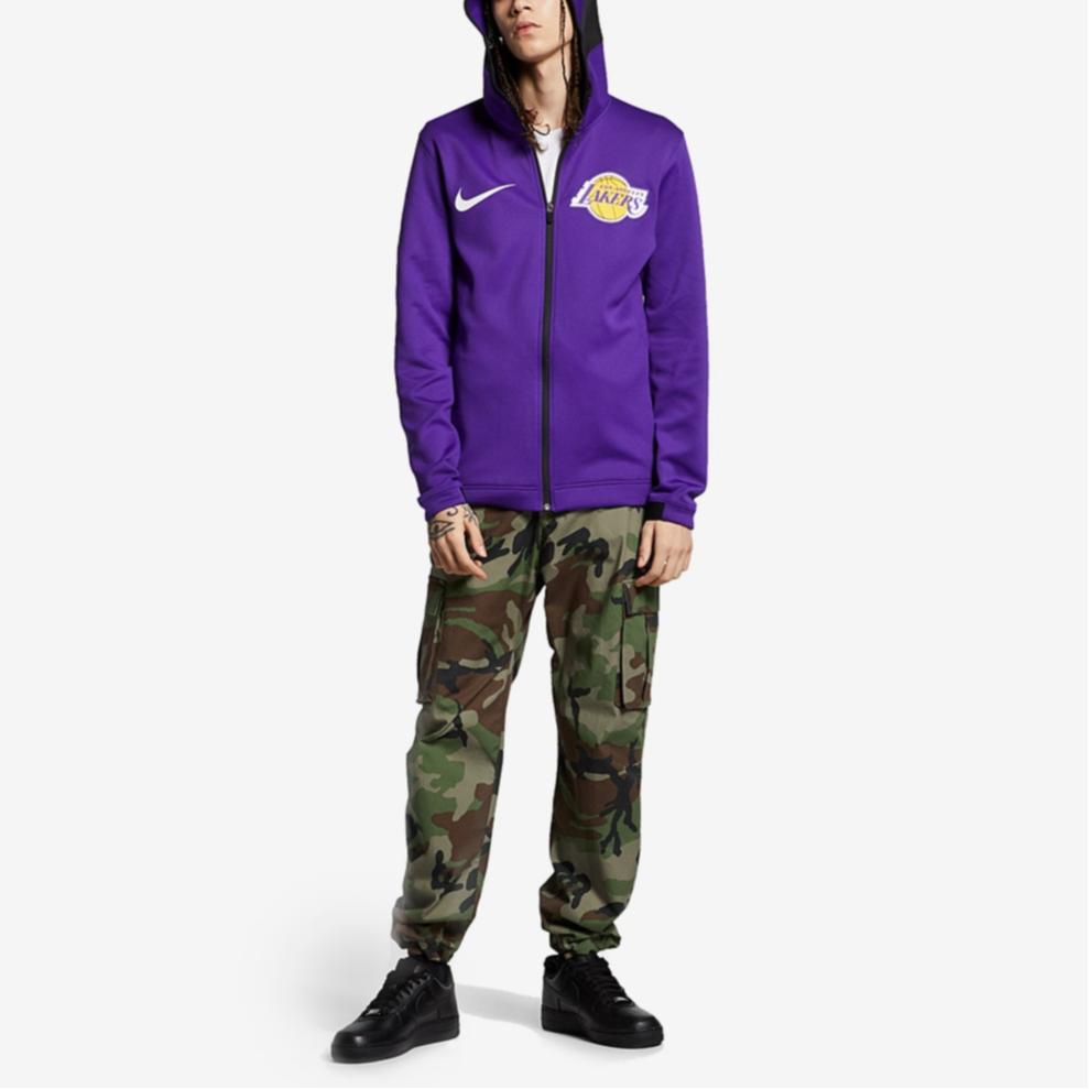 Nike Logo Print Zip-Up Athletic Fitted Long Sleeve Jacket Unisex Jackets Purple 940136-504