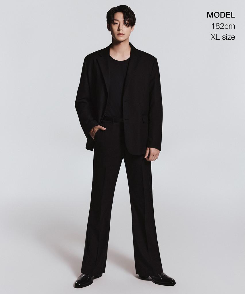 Musinsa Standard Whipcord Relaxed Blazer [Black]