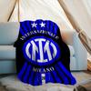 1 PZ F.C. Coperta morbida in flanella stampata Internazionale Milano per camera da letto da adulto, soggiorno, divano, campeggio, viaggi, regali per tifosi, regali di Natale