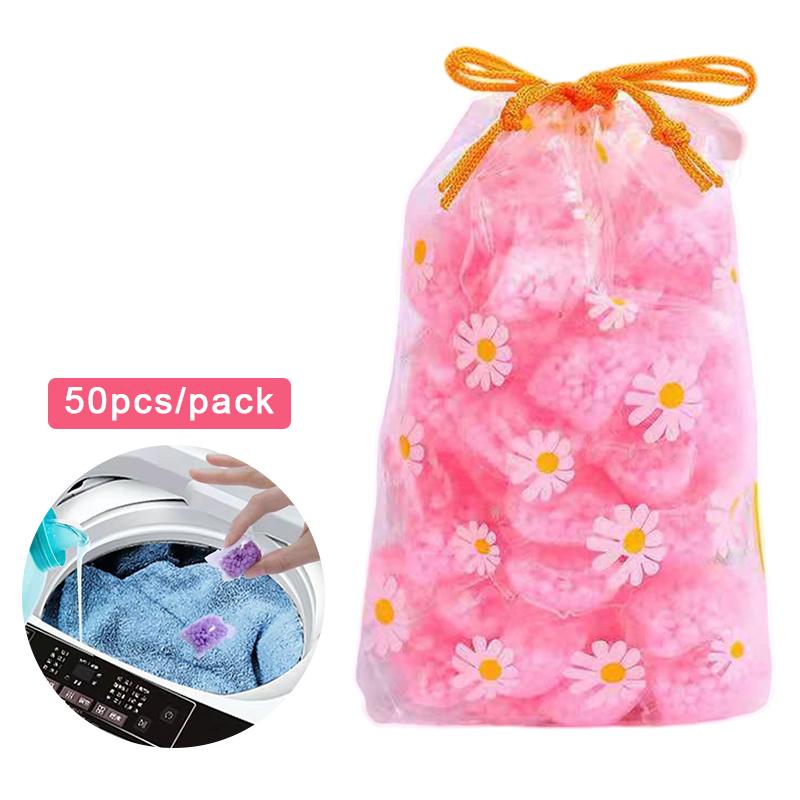 50pcs prádelna vůně korálků Granule Clean Clocking Laundry Změkčovač dlouho trvalý